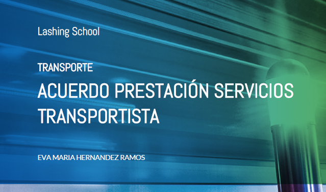 Modelo de acuerdo de prestación de servicios CAE (transportista - cargador)