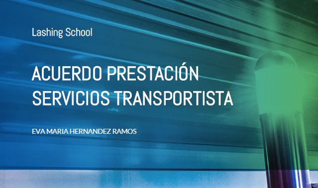 Modelo de acuerdo de prestación de servicios cargador transportista (CAE)